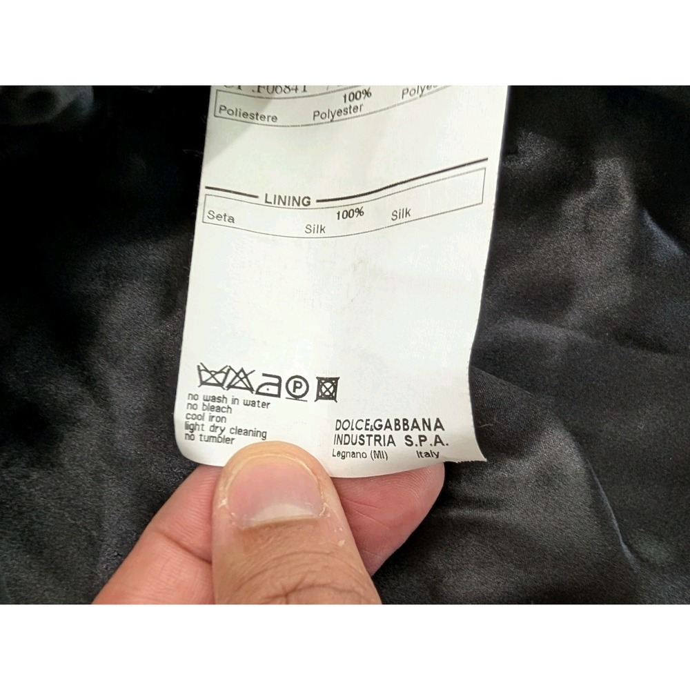 Dolce & Gabbana Ruffled Trench Coat Black Polyester Size 36 Belted Jacket - Picture 8 of 13
